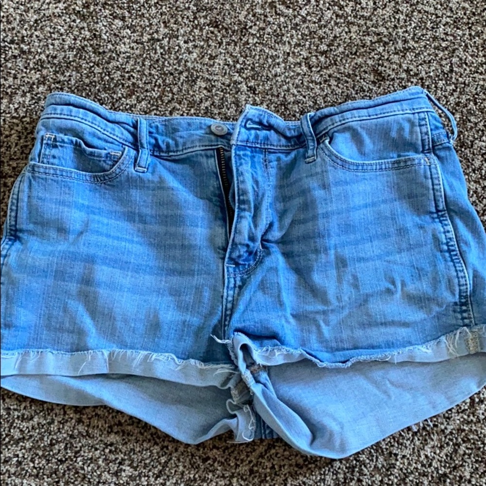 Hollister light wash denim shorts